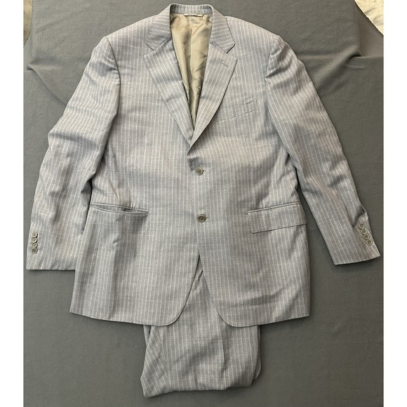 Canali Other - Canali Suit Mens 56 38R Gray Pin Stripe Wool 2 Piece Italy